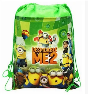 34x27cm Cartoon Despicable Me Drawstring Kids Bag Backpack Beach Bag - Free Shipping N.A.
