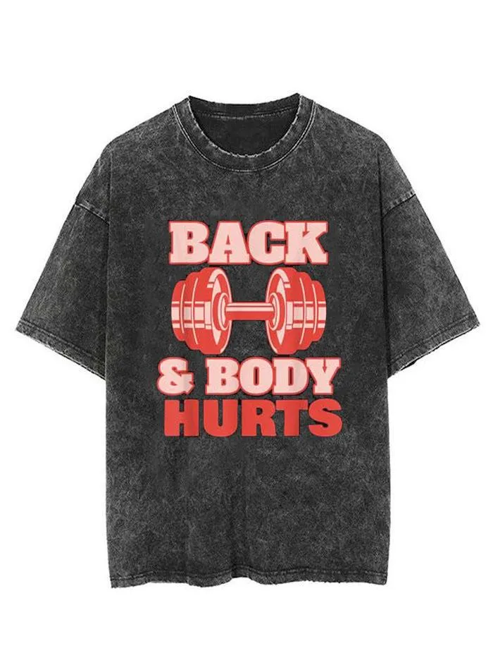 BACK BODY HURTS  VINTAGE GYM SHIRT