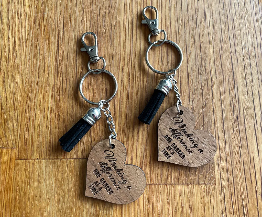 Dance Teacher Heart Keychain