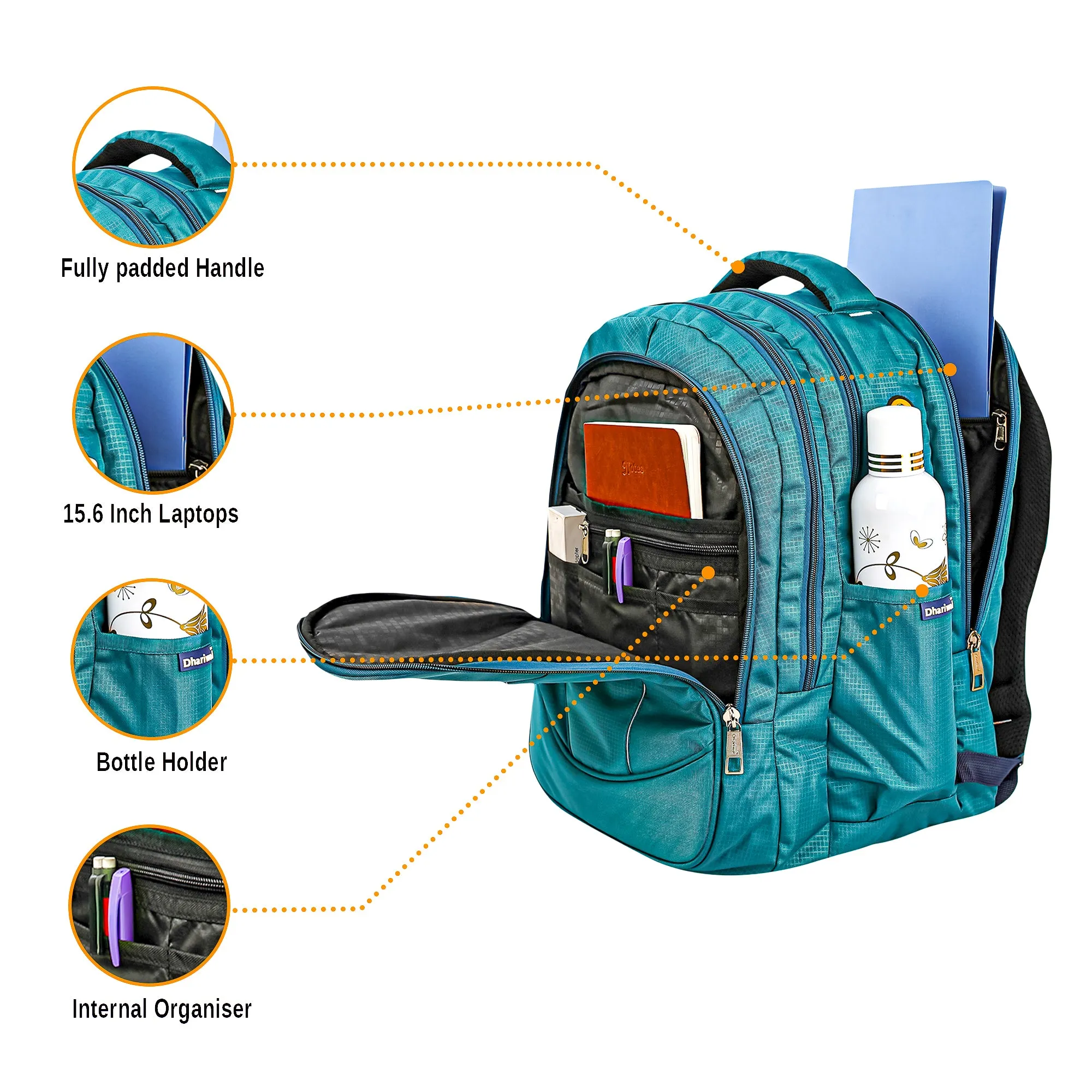 Dhariwal Unisex Triple Compartment Backpack for Outing/Hiking/Trekking/Weekender 46L BP-230