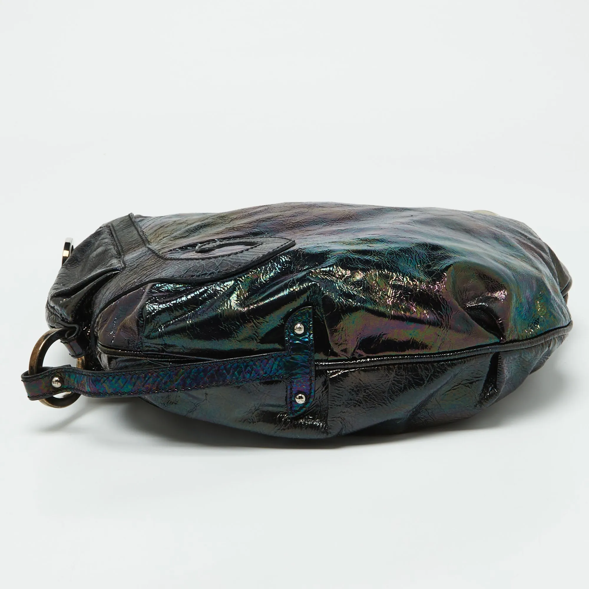 Fendi Multicolor Iridescent Leather Biga Hobo