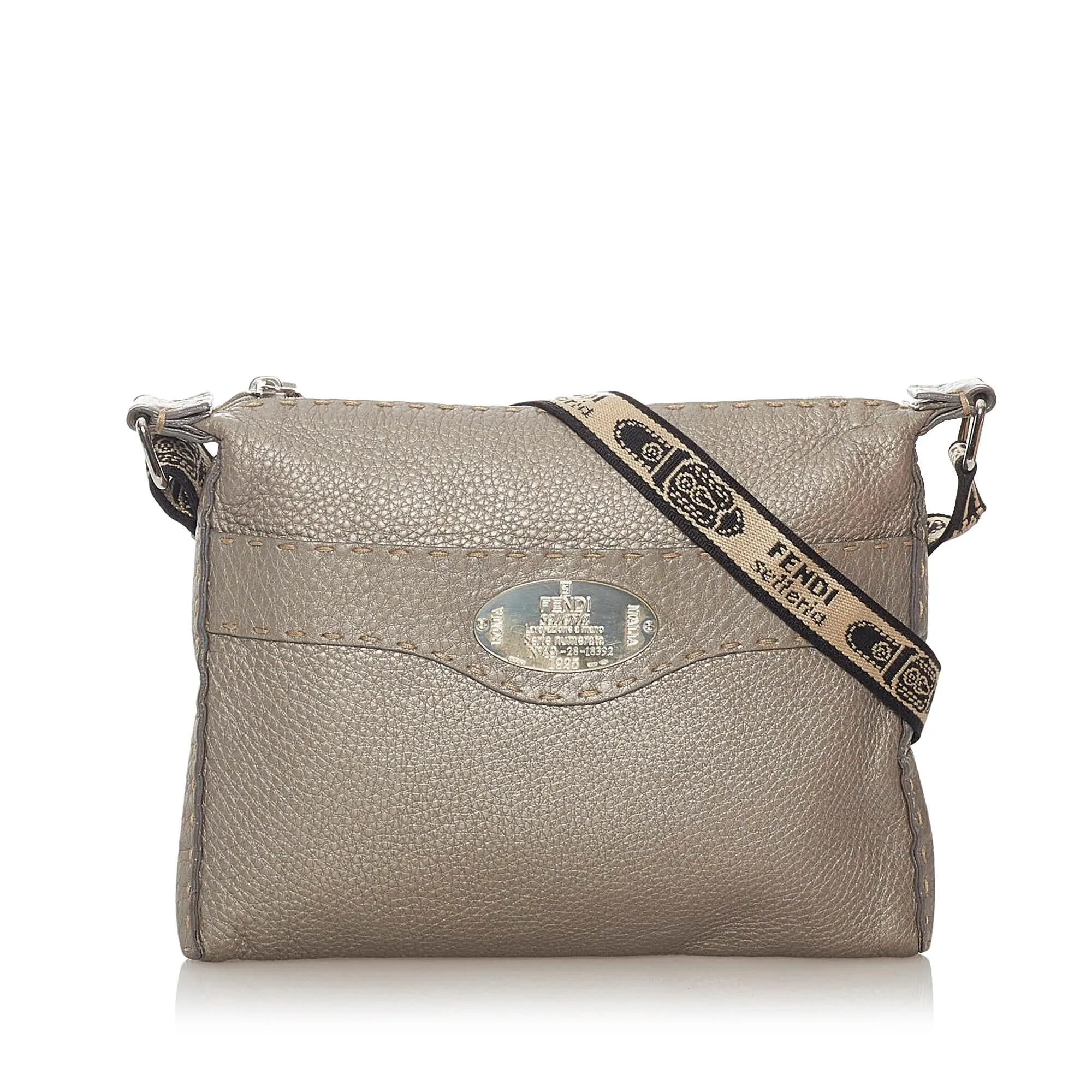 Fendi Selleria Leather Crossbody Bag (SHG-27845)