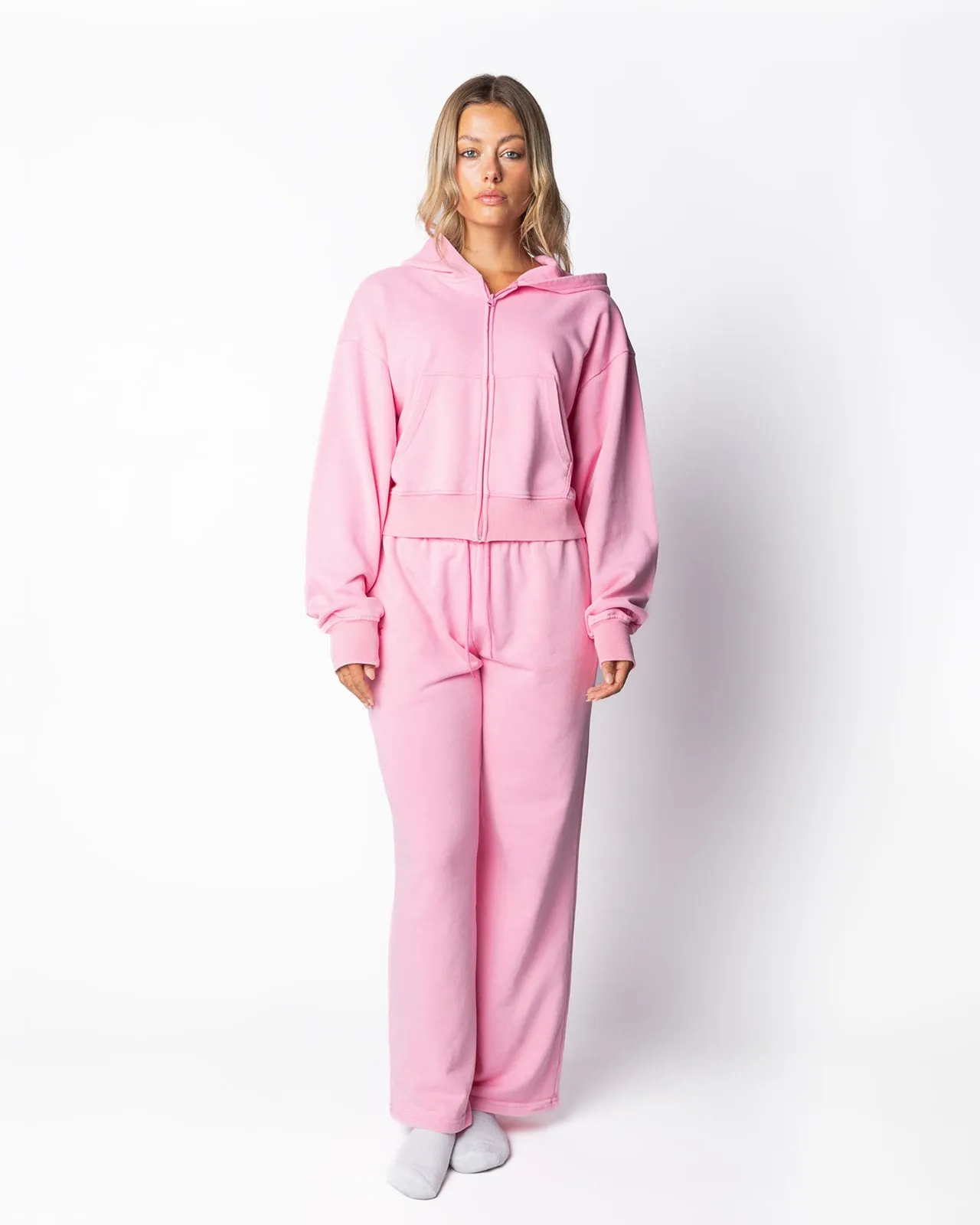 French Terry Cropped Zip