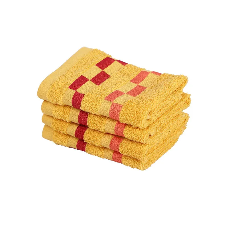Merriya Face Towel (Yellow) - Set Of Four