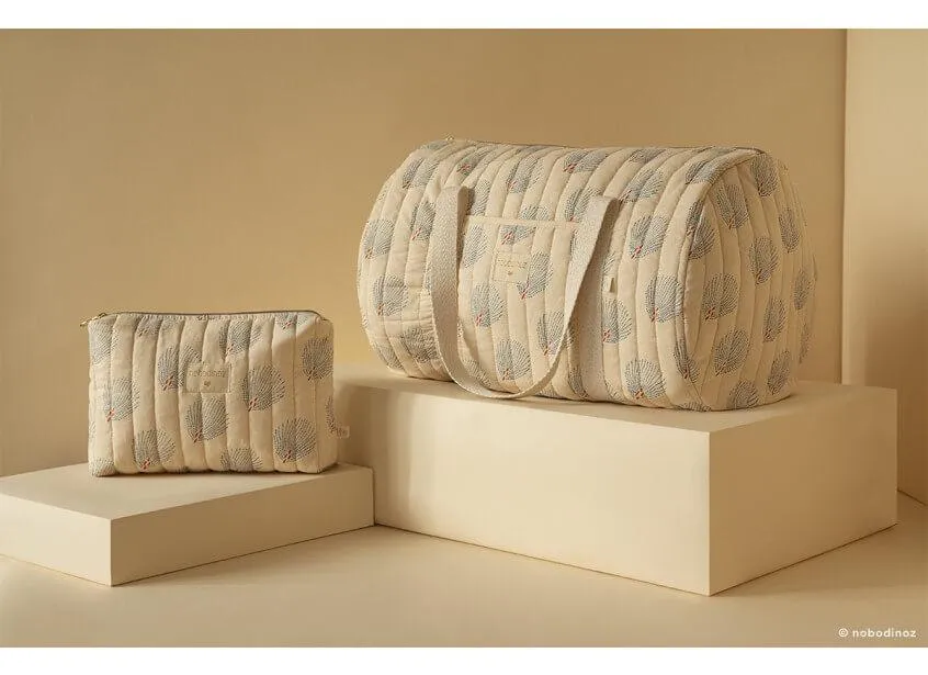 Nobodinoz New York Weekend bag - Blue / Cream