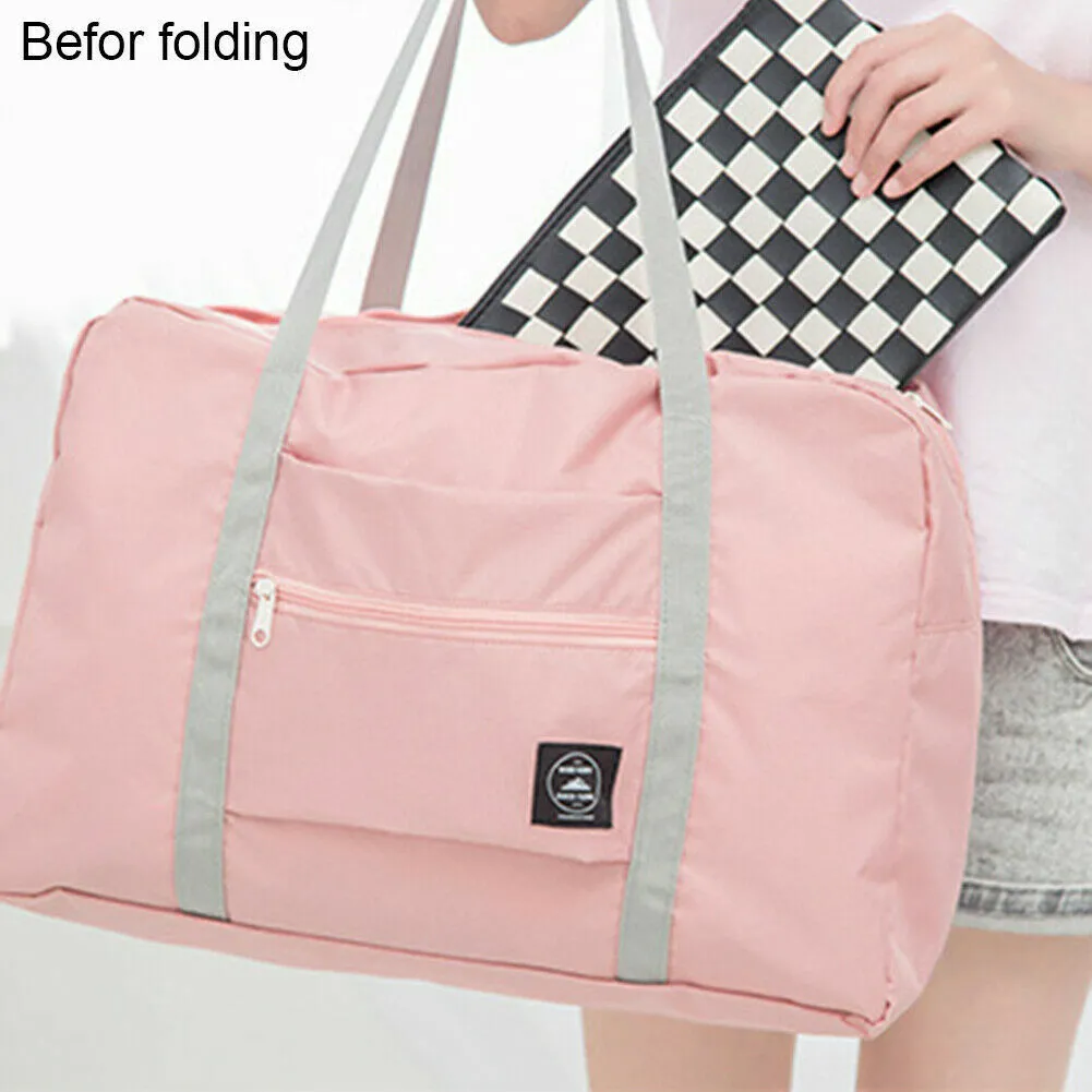US Foldable Travel Luggage Carry-on Shoulder Duffle Bag Lightweight Sport Tote